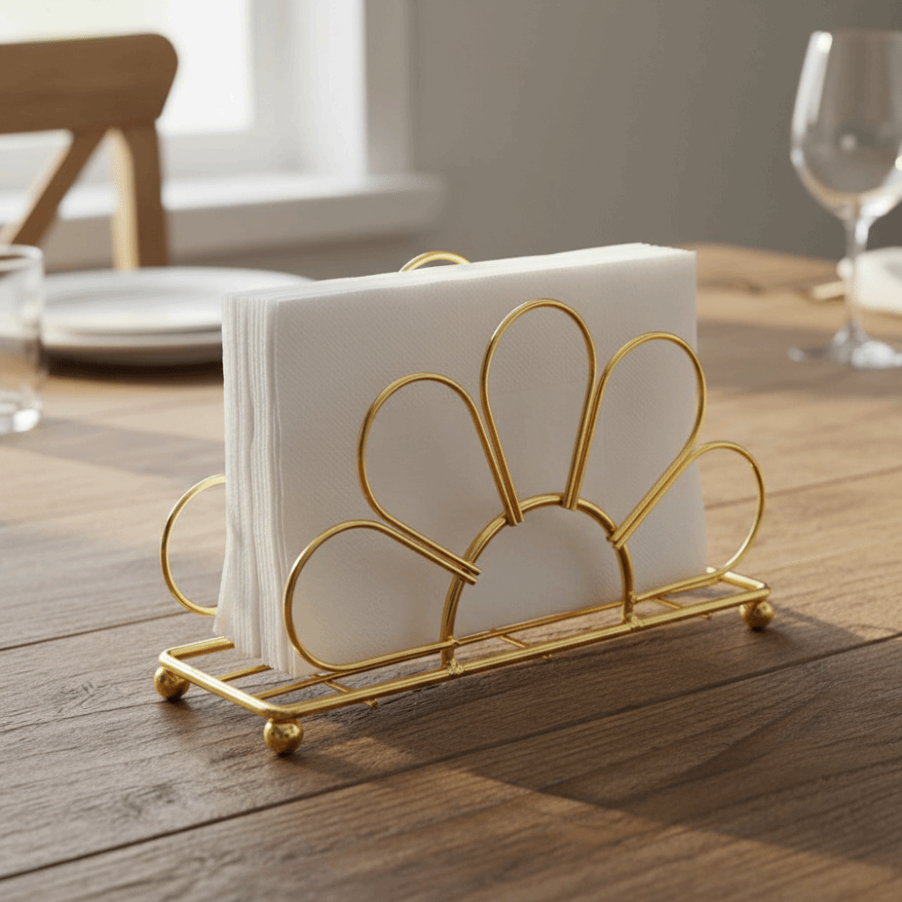 Agar Tissue Culture - Duurzame metalen servethouder, decoratief, elegant tafelblad