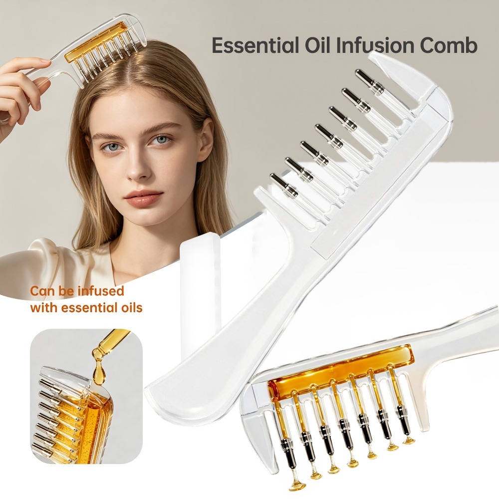 Root Stimulator Liquid - Draagbare transparante haarwortelkam met vloeistofgeleider, hoofdhuidmassagekam,