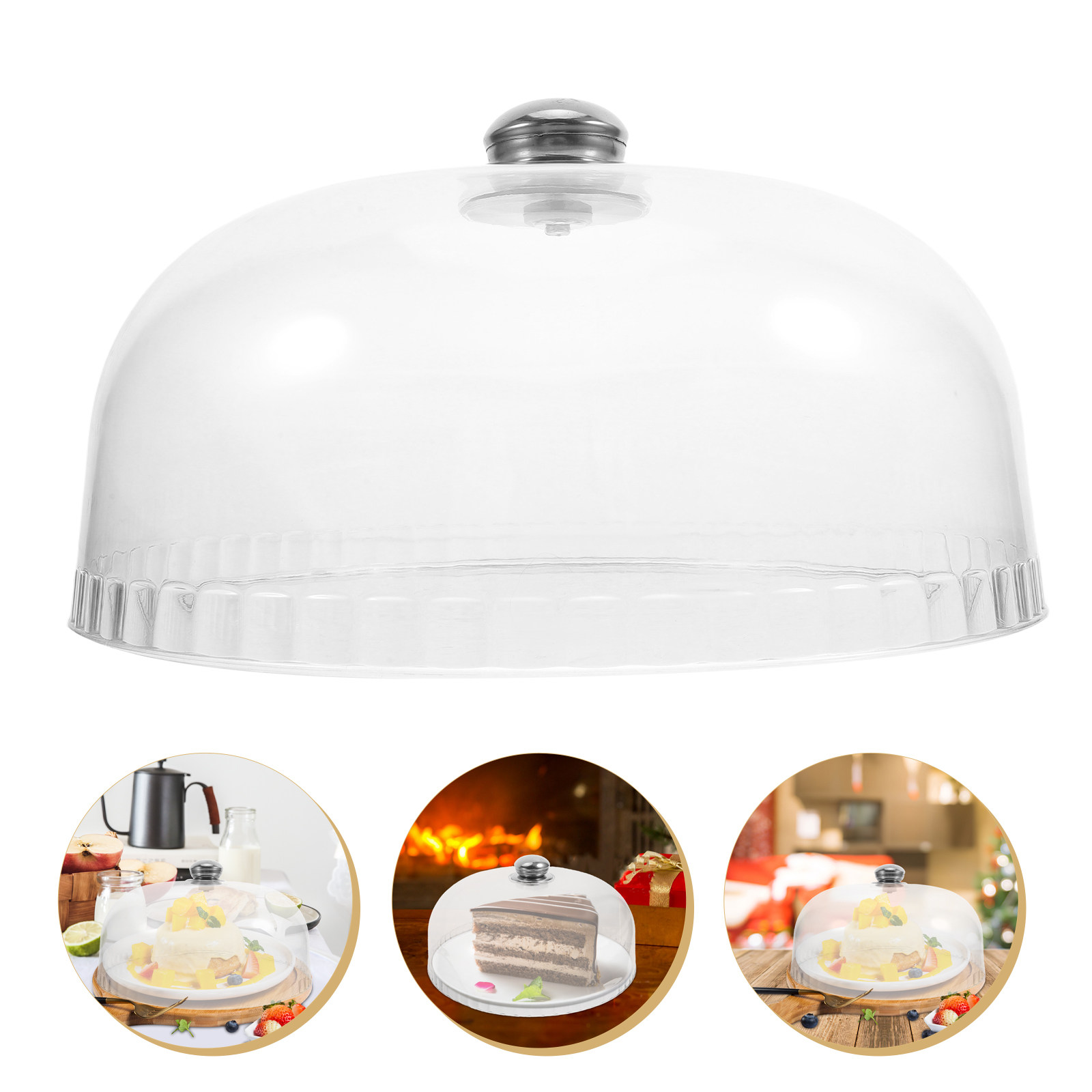 Plastic Dome Clear - Acryl voedseldeksel, doorzichtige taartdeksel, alleen deksel