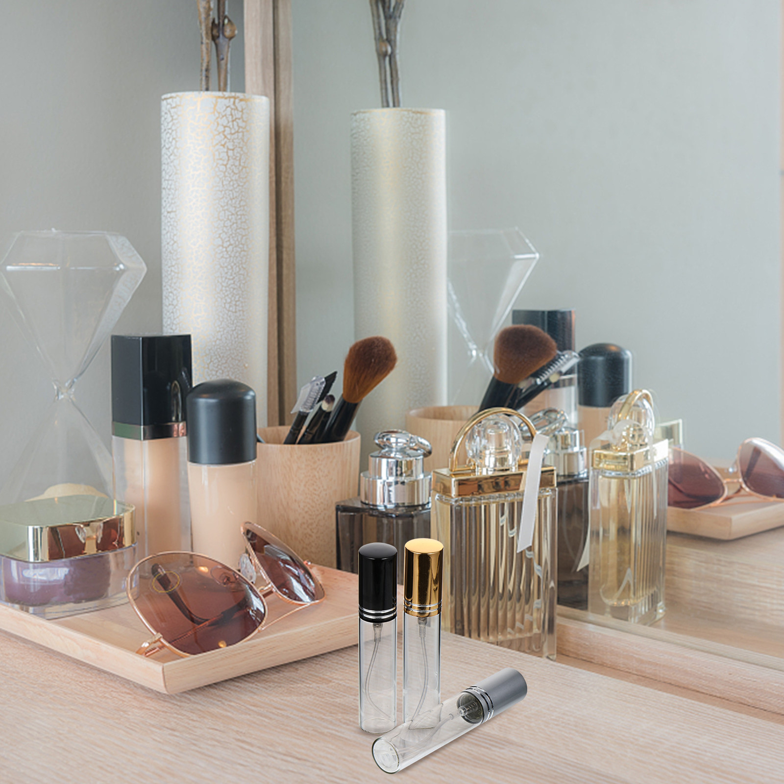 Misting Bottle Fine - 6 stuks Premium draagbare parfumflesjes, lichtgewicht,