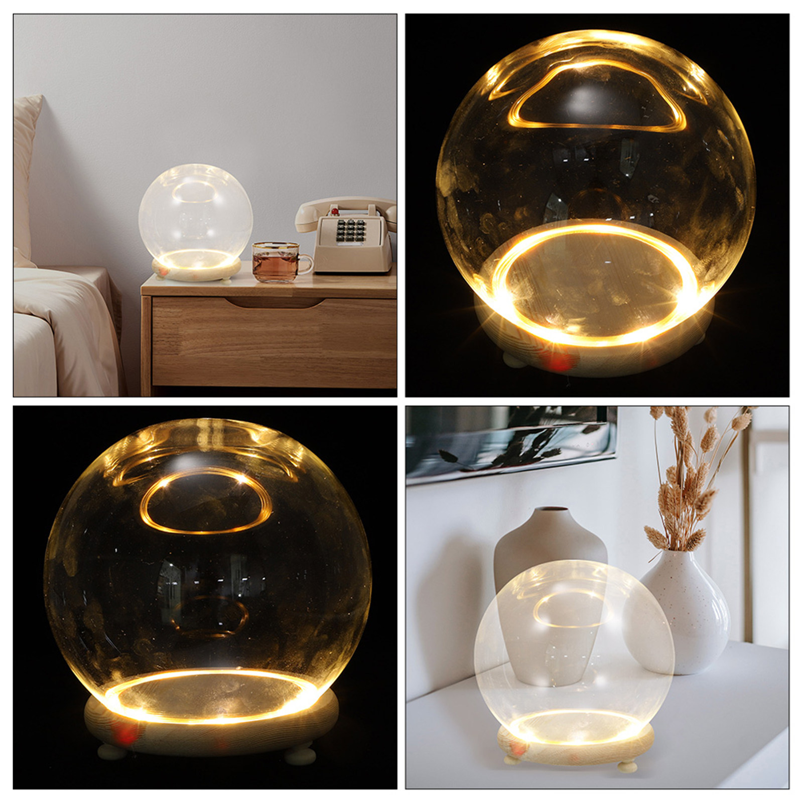 Plastic Dome Clear - Glazen vitrine met glazen deksel voor