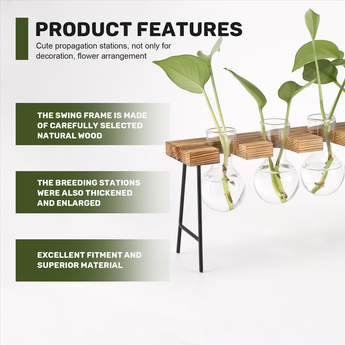 Propagation Station Vase - ABFS Propagatiestationen Desktop Air Plant Terrarium,