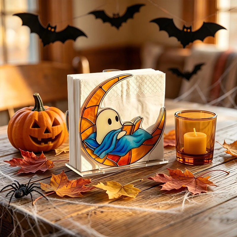 Agar Tissue Culture - Vintage Halloween Kat Pompoen Spook Acryl